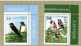 Latvia 2012, Bird, Birds, Swallow, Set Of 2v, MNH** - Swallows