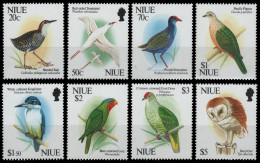 Niue 1992 - Mi-Nr. 782-789 ** - MNH - Vögel / Birds - Niue