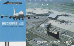 TC Ancienne JAPON / NTT 250-040 TBE - AVION & Aéroport - PLANE & Airport JAPAN Front Bar Phonecard - FLUGZEUG - Aviones