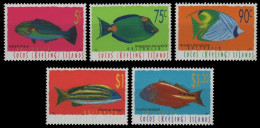 Kokos-Inseln 1997 - Mi-Nr. 357-361 ** - MNH - Fische / Fish - Isole Cocos (Keeling)