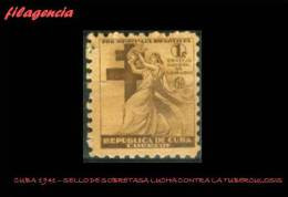 CUBA MINT. SOBRETASA. 1941 LUCHA CONTRA LA TUBERCULOSIS - Nuevos