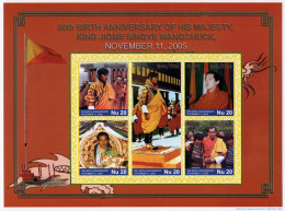 King Jigme Singye Wangchuk Golden Jubilee Miniature Sheet 2005 Bhutan MNH - Bhoutan