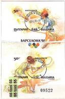 1990 OLYMPIC GAMES "BARCELONA-1992" S/S Imperf.- (used/oblitere) BULGARIA / Bulgarie - Gebraucht