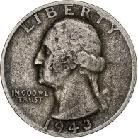 Monnaie, États-Unis, Washington Quarter, Quarter, 1943, San Francisco - 1932-1998: Washington