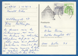 Deutschland; BRD; Postkarte; 10+50 Pf Wasserschloss Inzlingen Und Schloss Glücksburg; 1986; Bild2 - Postkaarten - Gebruikt