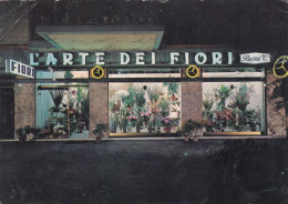 CARTOLINA  ROMA,LAZIO-EUR-L'ARTE DEI FIORI-RUSSI CIRO-VIALE DEI COLLI PORTUENSI-CULTURA,MEMORIA,RELIGIONE,VIAGGIATA 1971 - Bares, Hoteles Y Restaurantes