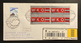 Österreich 2006 Politik WKO Mi. 2602 Viererblock + Mi. 2454 FDC, R-Brief Sonderstempel WIEN - Covers & Documents