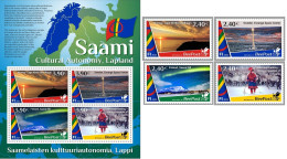 Finland Finnland Finlande 2023 Lapland Cultural Autonomy Saami BeePost Set And Block MNH - Neufs