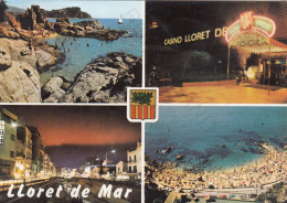 CARTOLINA  LLORET DE MAR,GERONA,CATALUNA,SPAGNA-COSTA BRAVA-VARIOS MOTIVOS-VIAGGIATA 1983 - Gerona