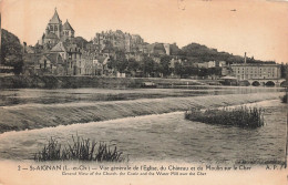 FRANCE - Saint Aignan - Vue Générale De L'église - Du Château Et Du Moulin Sur Le Cher - Carte Postale Ancienne - Saint Aignan