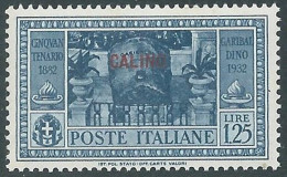 1932 EGEO CALINO GARIBALDI 1,25 LIRE MNH ** - I45-7 - Egée (Calino)