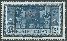 1932 EGEO CASO GARIBALDI 1,25 LIRE MNH ** - I45-9 - Egée (Caso)