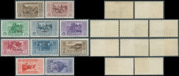 1932 EGEO COO GARIBALDI 10 VALORI GOMMA BICOLORE NO LINGUELLA - I47-5 - Egeo (Coo)