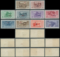 1932 EGEO LIPSO GARIBALDI 10 VALORI GOMMA BICOLORE NO LINGUELLA - I47-3 - Egeo (Lipso)