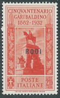 1932 EGEO RODI GARIBALDI 2,55 LIRE MH * - I45-10 - Egée (Rodi)