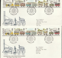 Great Britain   .   1980   .  "Liverpool And Manchester Railway"   .   A Matched Pair Of First Day Covers - 1971-1980 Dezimalausgaben