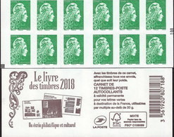 CARNET 1598-C 3a Marianne D' YSEULT YZ "LE LIVRE DES TIMBRES 2018" Avec Carré Noir. Produit à Saisir. - Moderne : 1959-...