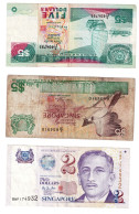 SINGAPOUR - Lot 3 Billets - Singapur