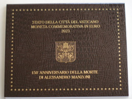 VATICAN 2023, TWO EURO COIN, MORTE DEL MANZONI , FDC IN ORIGINAL FOLDER - Vatican