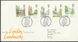 Great Britain   .   1980   .  "London Landmarks" #2   .   First Day Cover - 5 Stamps - 1971-1980 Dezimalausgaben