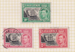 ST HELENA  - 1949 George VI Definitives Colour Changes Set  Used As Scan - Saint Helena Island