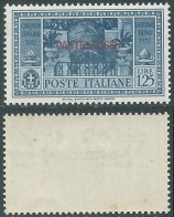 1932 CASTELROSSO GARIBALDI 1,25 LIRE GOMMA CON MACCHIE MNH ** - I18-2 - Castelrosso