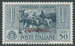 1932 EGEO SCARPANTO GARIBALDI 30 CENT MNH ** - I31-2 - Egée (Scarpanto)