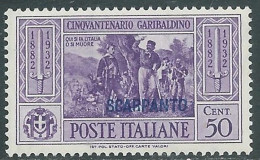 1932 EGEO SCARPANTO GARIBALDI 50 CENT MNH ** - I31-2 - Egeo (Scarpanto)