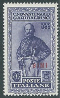 1932 EGEO SIMI GARIBALDI 5 LIRE MNH ** - I31-4 - Ägäis (Simi)