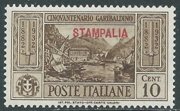 1932 EGEO STAMPALIA GARIBALDI 10 CENT MNH ** - I31-4 - Aegean (Stampalia)