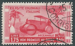 1933 EMISSIONI GENERALI USATO DECENNALE 1,75 LIRE - I30-10 - Emissions Générales