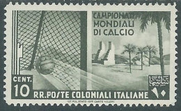 1934 EMISSIONI GENERALI MONDIALI DI CALCIO 10 CENT MH * - I30-9 - Emissioni Generali