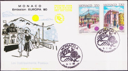 Europa CEPT 1990 Monaco FDC2 Y&T N°1724 à 1725 - Michel N°1961A à 1962A - 1990