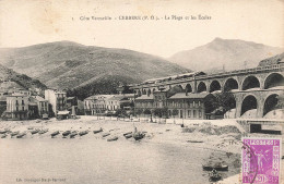 FRANCE - Cerbere (PO) - Côté Vermeille - La Plage Et Les Ecoles - Carte Postale Ancienne - Cerbere