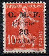 Cilicie  - 1920  - Tb De France Surch  - N° 91 - Neuf * - MLH - Ongebruikt