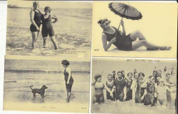 Lot De 10 Cartes Reproduction 1900   - Baigneuses -  Prix Fixe - Schwimmen