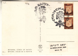 Noël - Israël - Carte Postale De 1968 - Oblit Bet Lehem - Zodiaque - - Brieven En Documenten