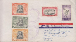 1952. PANAMA. Fine PAR AVION Cover Via PAN AMERICAN WORLD AIRWAYS To USA With 4, 5 And 10 C ... (Michel 417+) - JF539495 - Panama