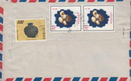 1976. TAIWAN.  Beautiful Small AIR MAIL Cover To USA With $ 8,00 Bronze + Pair $ 1,00 Mushrooms Cancelled ... - JF539686 - Brieven En Documenten