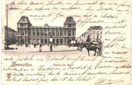 CPA Carte Postale  Belgique Bruxelles Gare Du Nord 1904 VM75251 - Schienenverkehr - Bahnhöfe