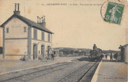 CPA 28 GALLARDON PONT / LA GARE / VUE PRISE SUR LES QUAIS / TRAIN - Sonstige & Ohne Zuordnung