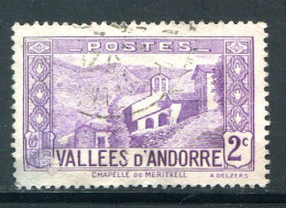 ANDORRE- Y&T N°25- Oblitéré - Oblitérés