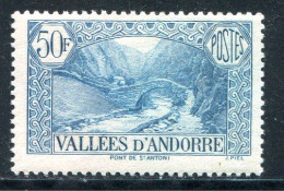 ANDORRE- Y&T N°92- Neuf Avec Charnière * - Nuevos