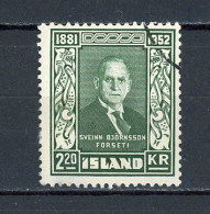 ISLANDE - ANNI. DU PRÉSIDENT - N° Yvert 240 Obli. - Usados