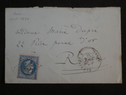 DD0  FRANCE  BELLE  LETTRE 1870  ETOILE DE PARIS N°25  A  ROUEN +NAPOLEON N°29 +AFF. INTERESSANT + - 1849-1876: Période Classique