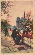 FRANCE - Paris - Bouquinistes Et Notre-Dame - Carte Postale Ancienne - Notre Dame De Paris