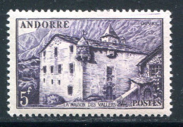 ANDORRE- Y&T N°124- Neuf Avec Charnière * - Neufs