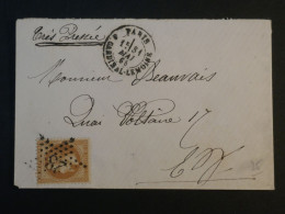 DD0  FRANCE  BELLE  LETTRE  TRES PRESSEE 31 MAI  1868  ETOILE DE PARIS N°28     +NAPOLEON N°28 +AFF. INTERESSANT + - 1849-1876: Période Classique