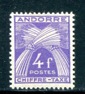 ANDORRE- Taxe Y&T N°28- Neuf Avec Charnière * - Neufs