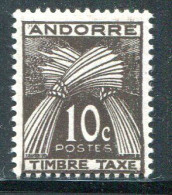 ANDORRE- Taxe Y&T N°32- Neuf Avec Charnière * - Unused Stamps